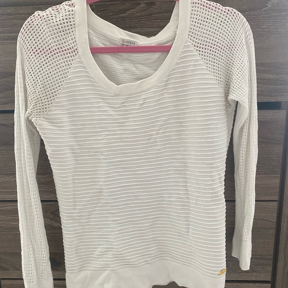 GUESS white sweater